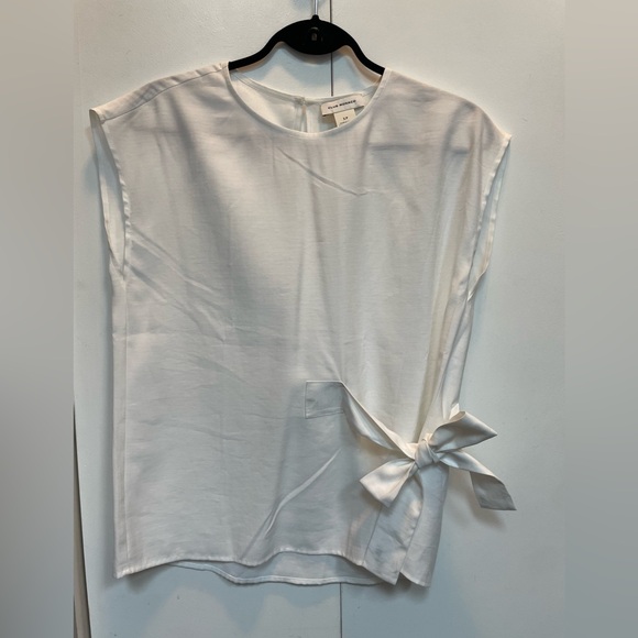 Club Monaco white tie front shirt / blouse - Picture 1 of 2